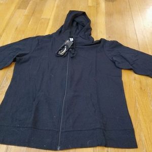 Black zip up sweatshirt NWT